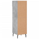 vidaXL betonszürke szerelt fa cipősszekrény 30 x 35 x 105 cm