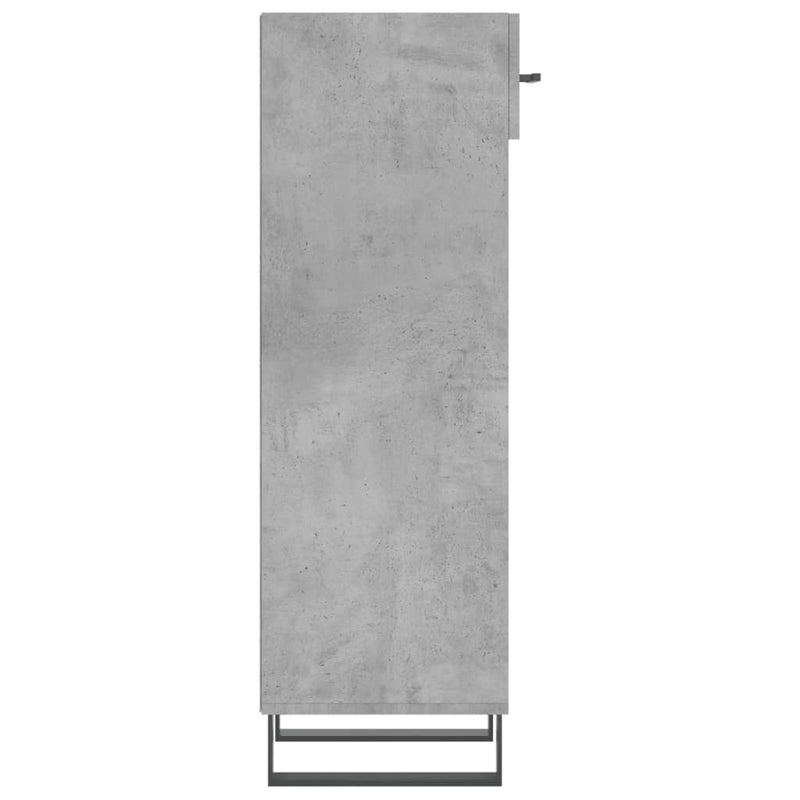 vidaXL betonszürke szerelt fa cipősszekrény 30 x 35 x 105 cm