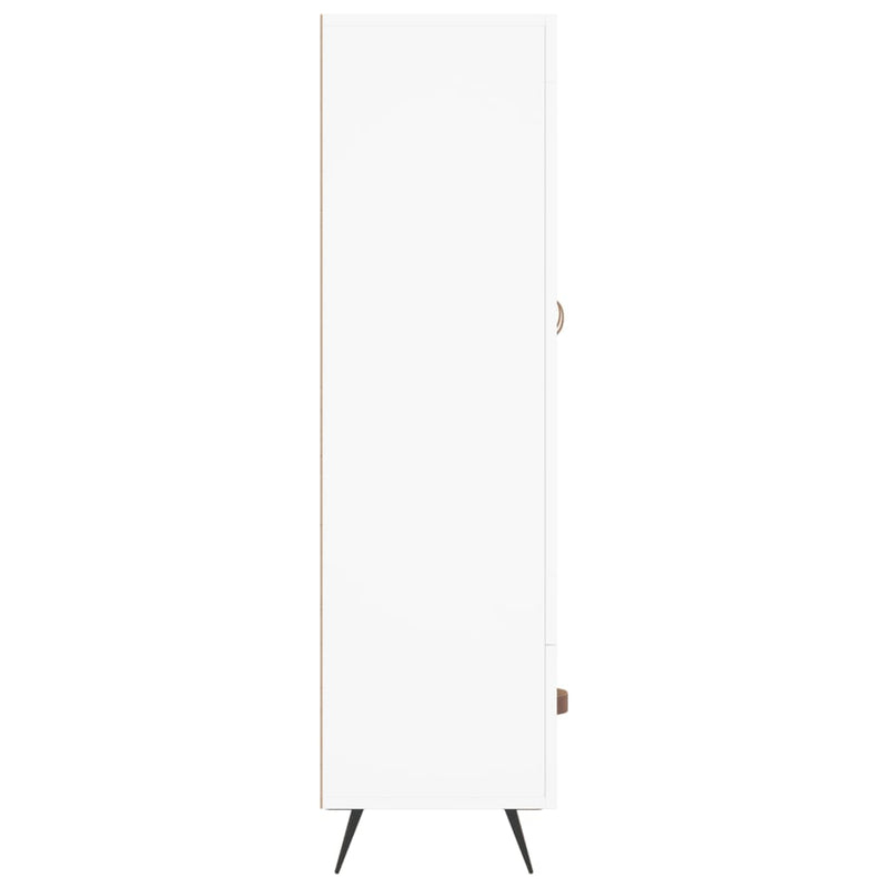 vidaXL fehér szerelt fa magasszekrény 69,5 x 31 x 115 cm