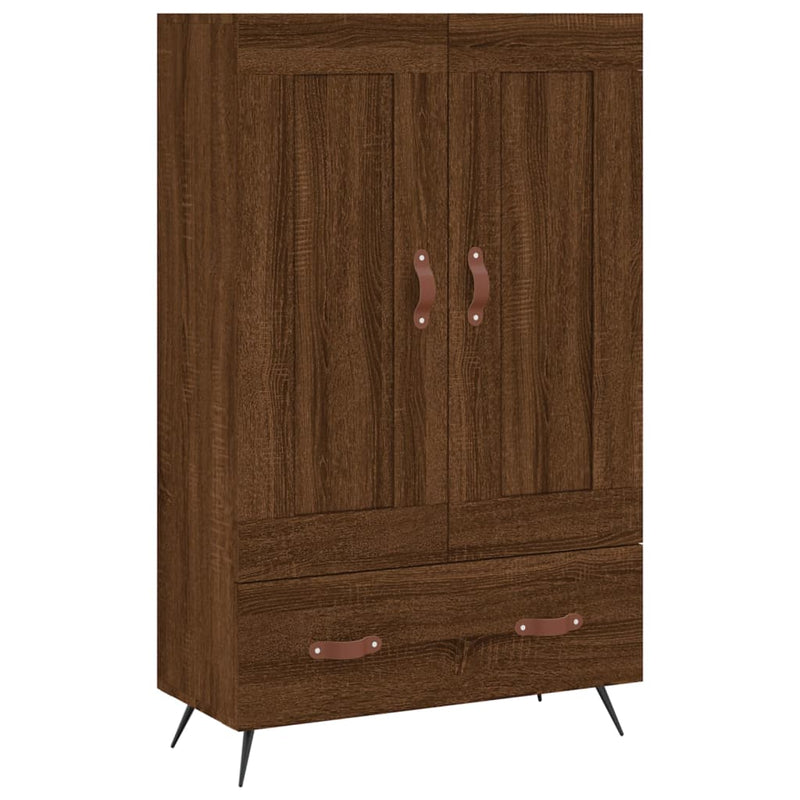 vidaXL barna tölgyszínű szerelt fa magasszekrény 69,5 x 31 x 115 cm