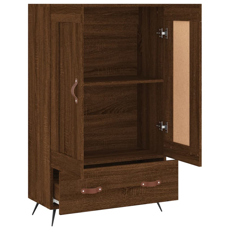 vidaXL barna tölgyszínű szerelt fa magasszekrény 69,5 x 31 x 115 cm