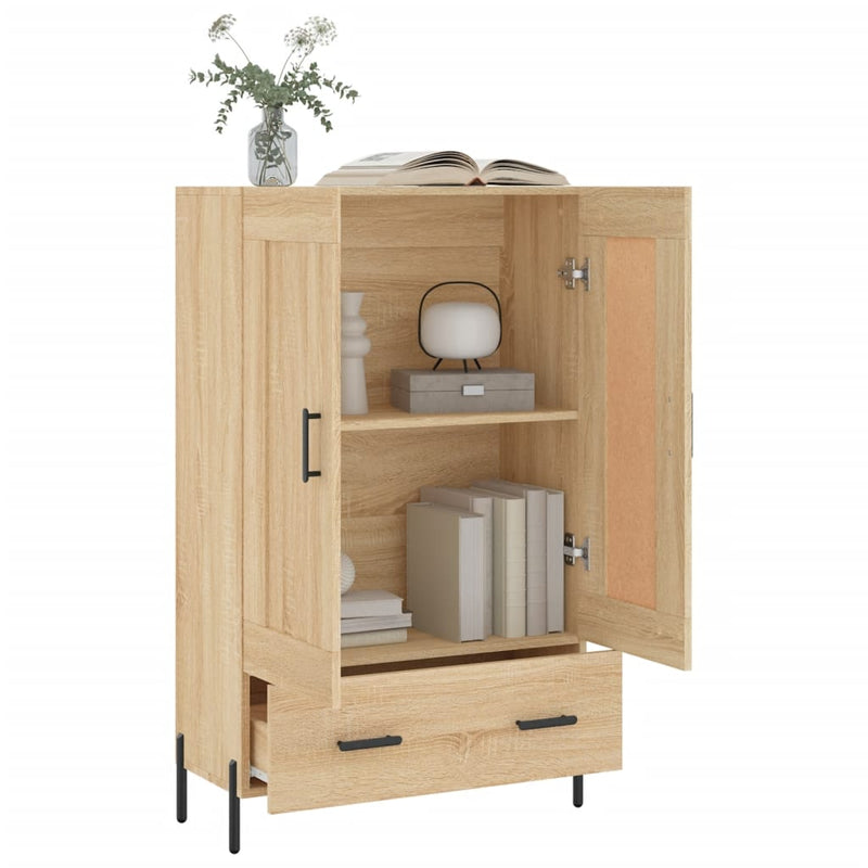 vidaXL sonoma tölgy színű szerelt fa magasszekrény 69,5 x 31 x 115 cm