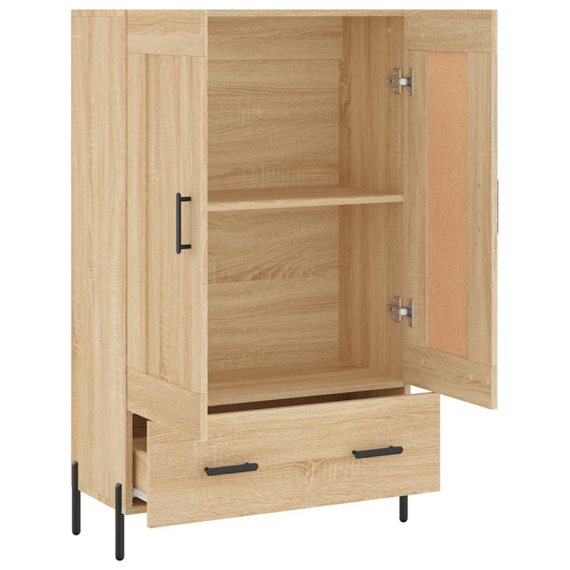 vidaXL sonoma tölgy színű szerelt fa magasszekrény 69,5 x 31 x 115 cm