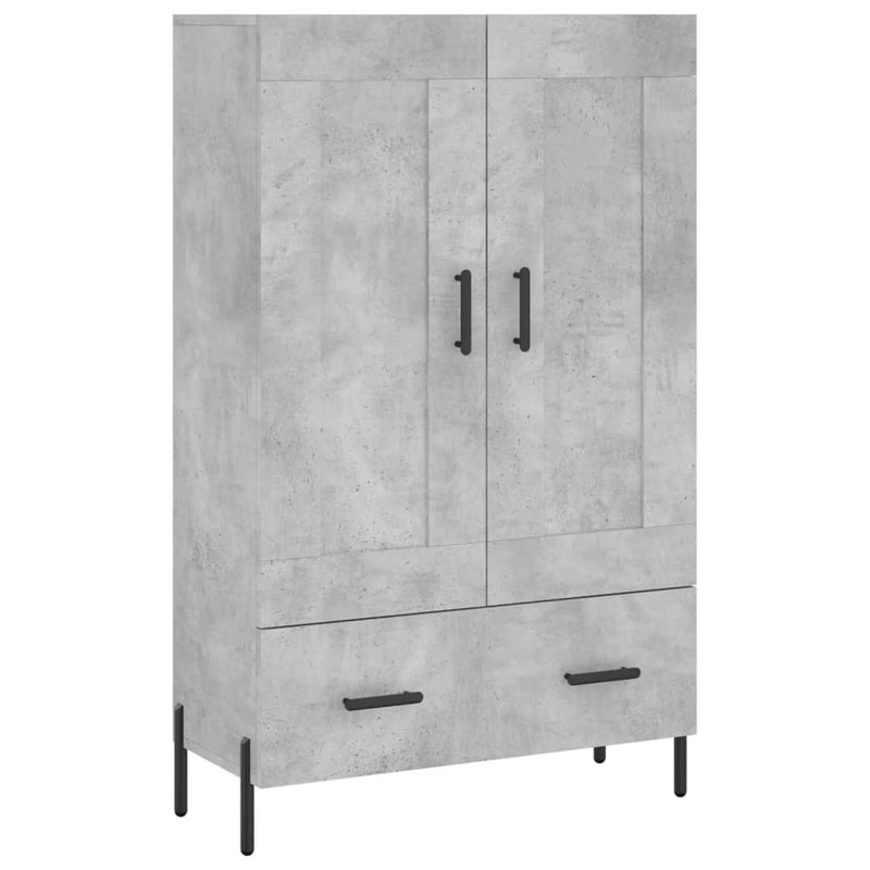 vidaXL betonszürke szerelt fa magasszekrény 69,5 x 31 x 115 cm