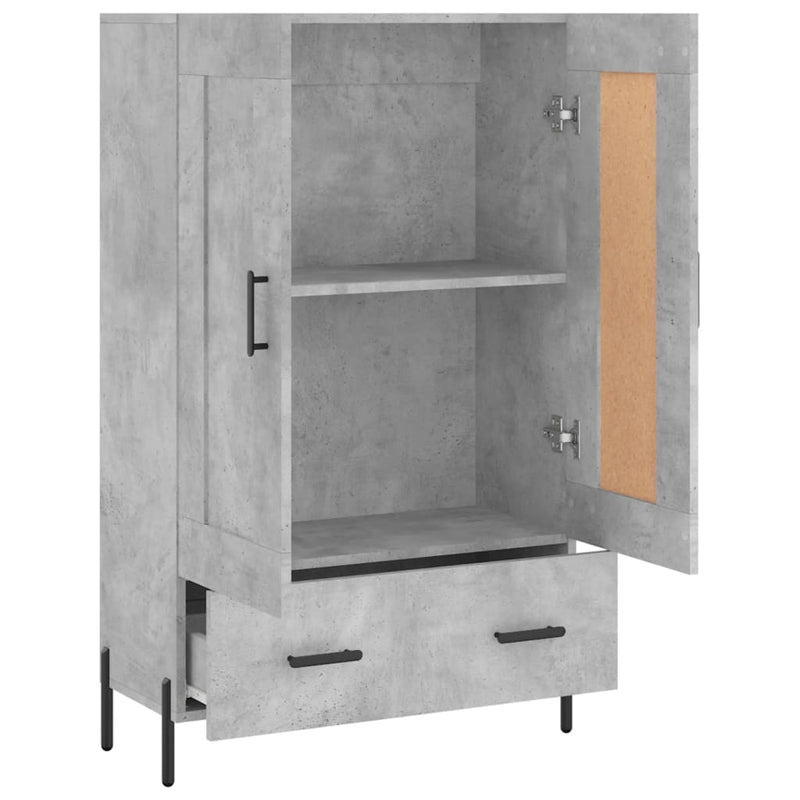 vidaXL betonszürke szerelt fa magasszekrény 69,5 x 31 x 115 cm