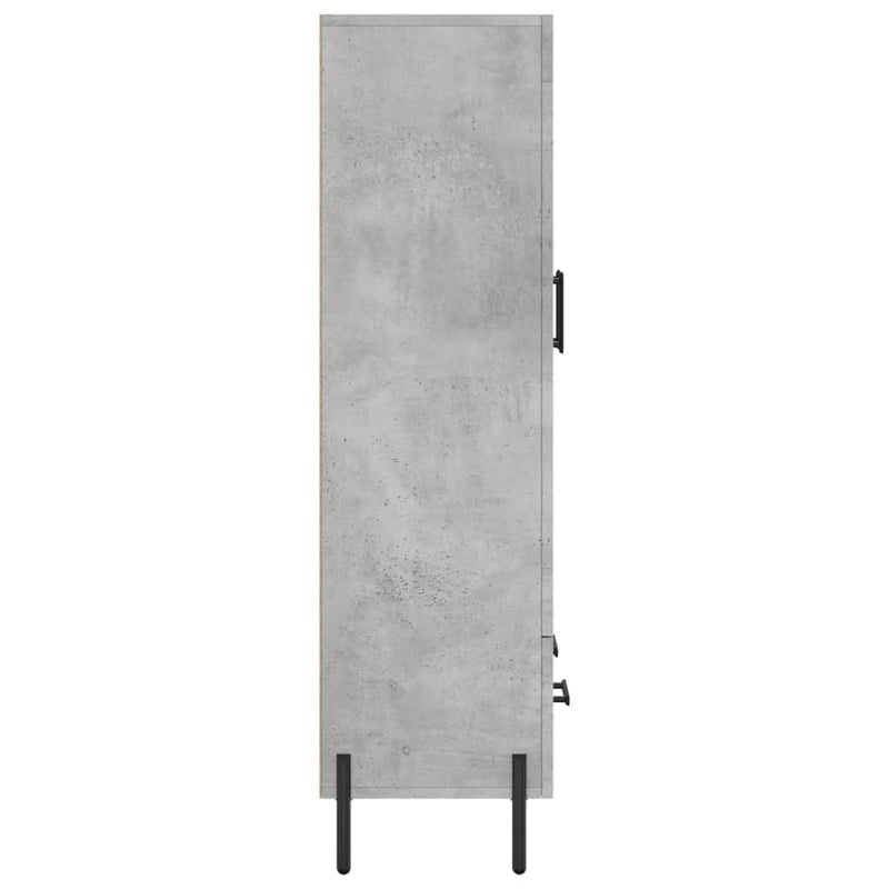 vidaXL betonszürke szerelt fa magasszekrény 69,5 x 31 x 115 cm