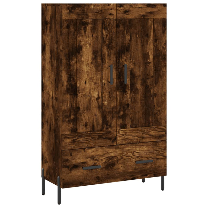 vidaXL füstös tölgy színű szerelt fa magasszekrény 69,5 x 31 x 115 cm