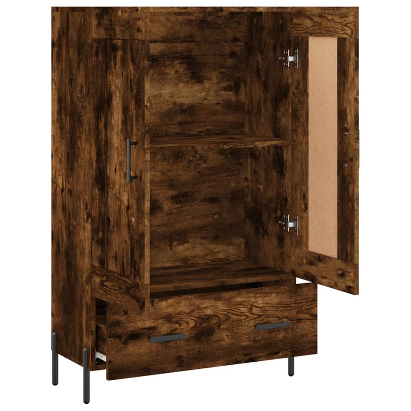 vidaXL füstös tölgy színű szerelt fa magasszekrény 69,5 x 31 x 115 cm