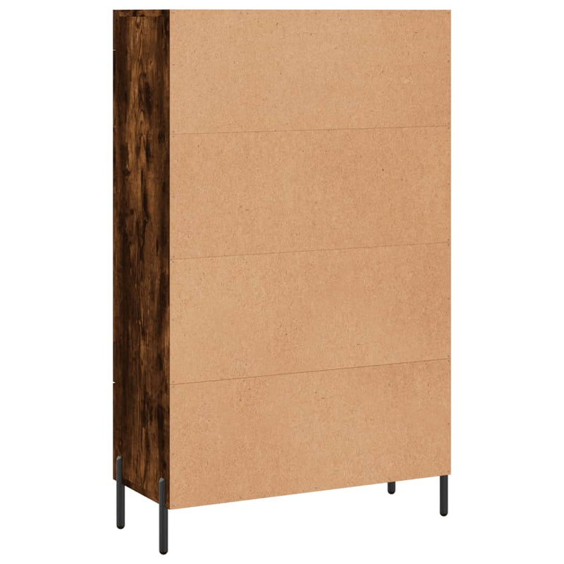 vidaXL füstös tölgy színű szerelt fa magasszekrény 69,5 x 31 x 115 cm
