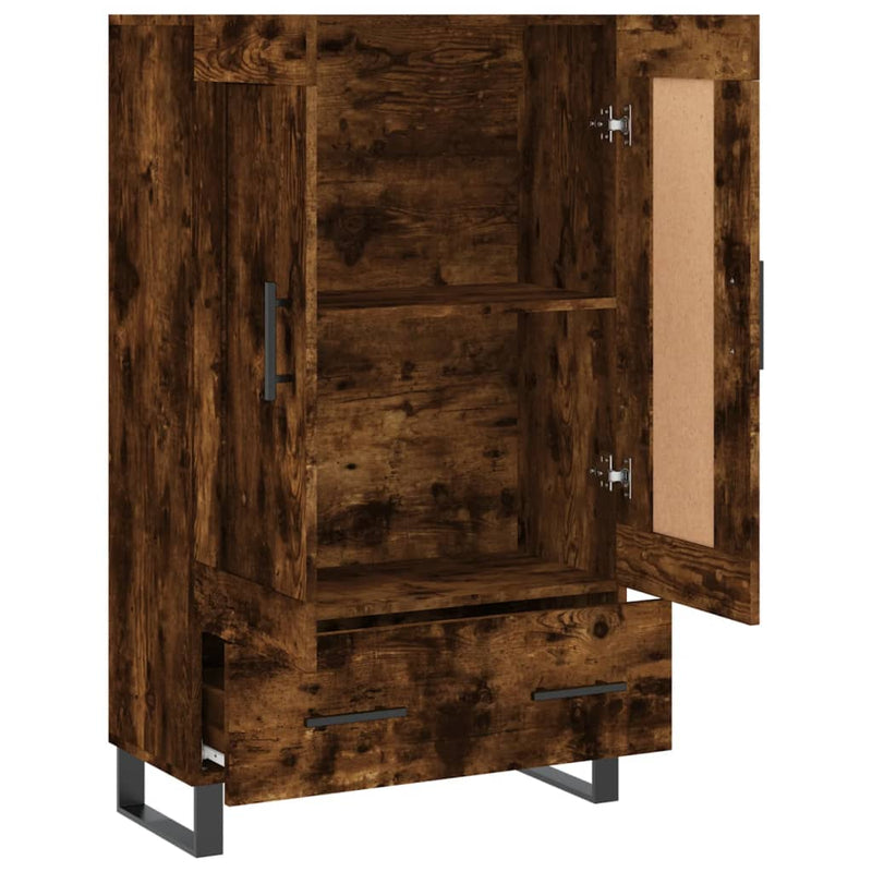 vidaXL füstös tölgy színű szerelt fa magasszekrény 69,5 x 31 x 115 cm