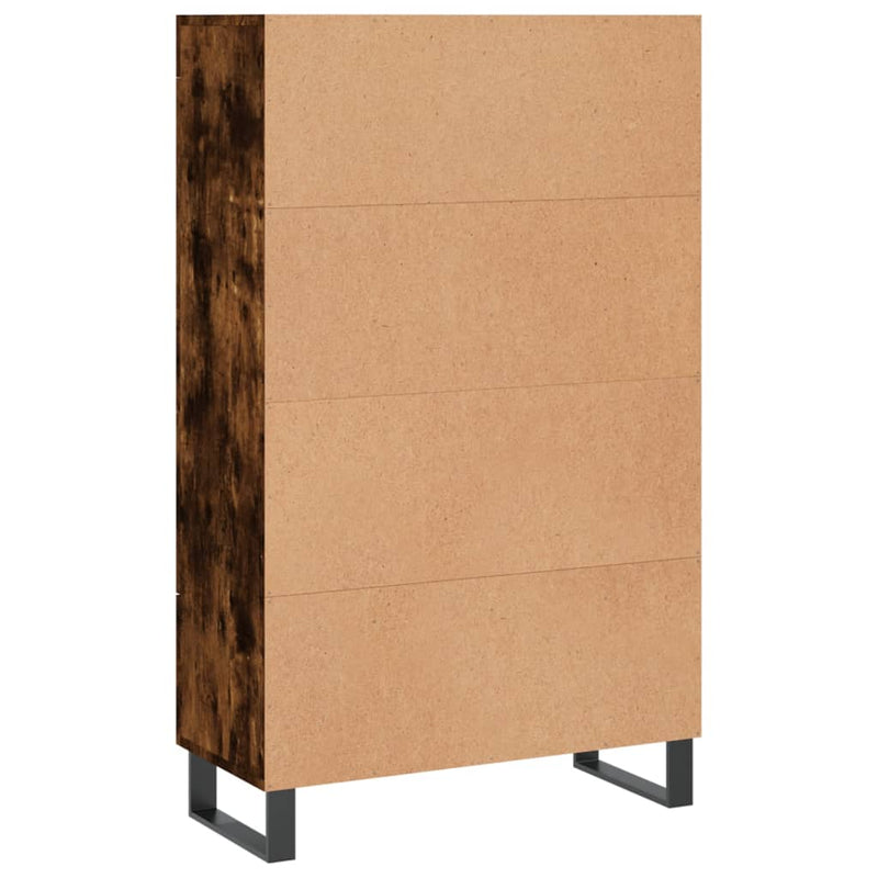 vidaXL füstös tölgy színű szerelt fa magasszekrény 69,5 x 31 x 115 cm