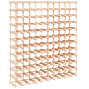 vidaXL tömör fenyőfa bortartó 120 palackhoz 112,5x23x123,5 cm