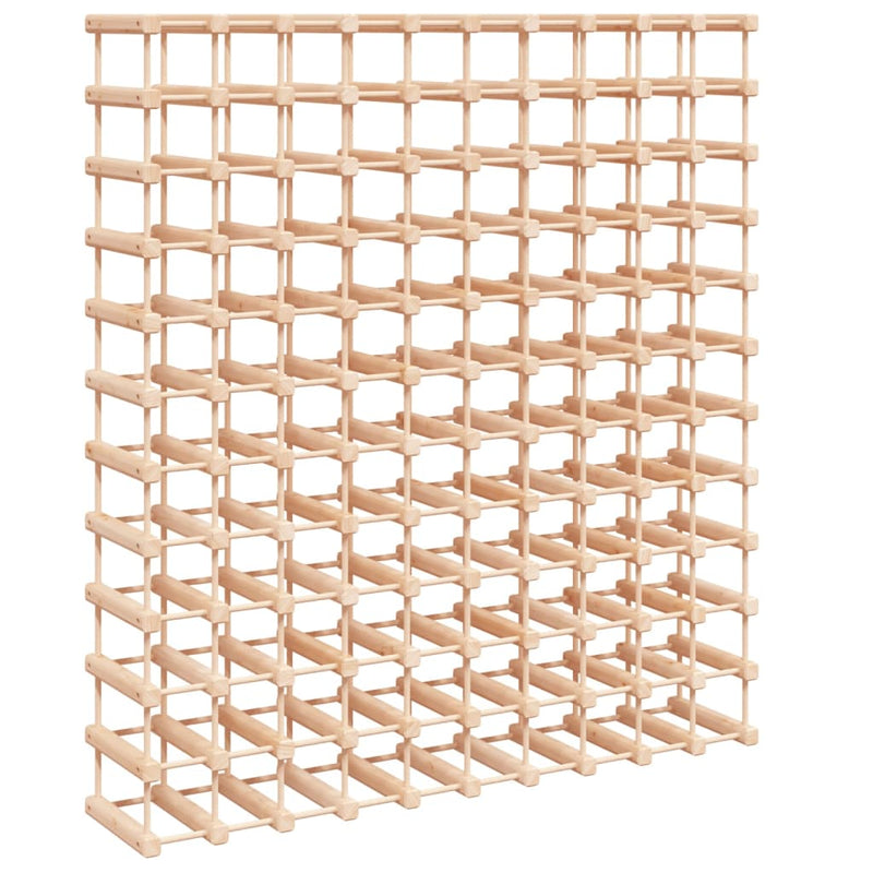 vidaXL tömör fenyőfa bortartó 120 palackhoz 112,5x23x123,5 cm