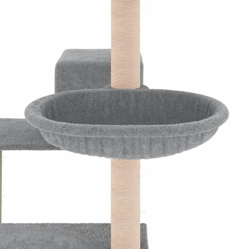 vidaXL világosszürke macskabútor szizál kaparófákkal 82,5 cm