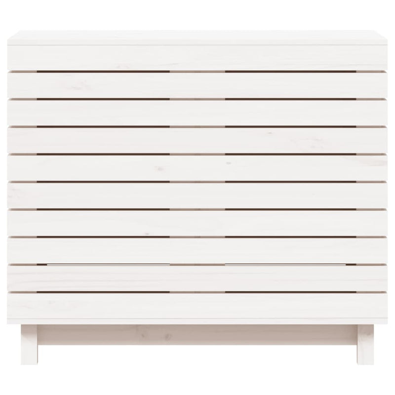 vidaXL fehér tömör fenyőfa szennyeskosár 88,5x44x76 cm