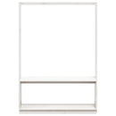 vidaXL fehér tömör fenyőfa ruhatartó cipőtárolóval 113x40x157,5 cm