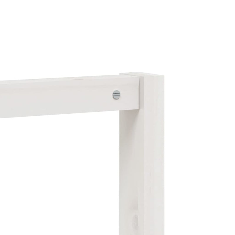 vidaXL fehér tömör fenyőfa ruhatartó cipőtárolóval 113x40x157,5 cm