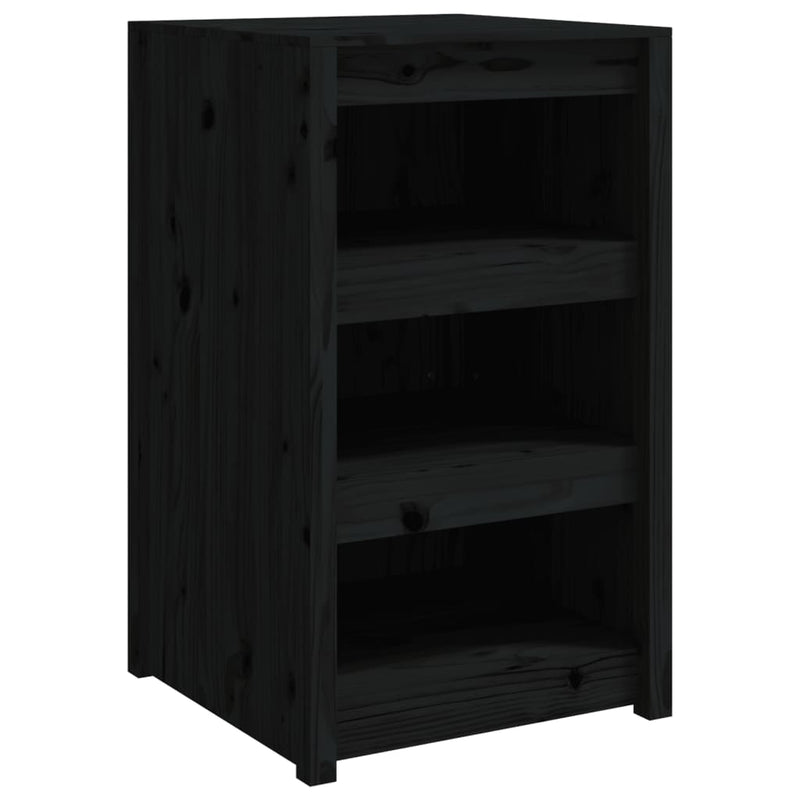 vidaXL fekete tömör fenyőfa kültéri konyhaszekrény 55x55x92 cm