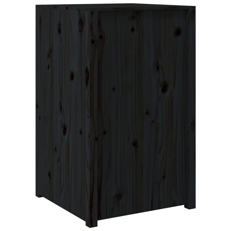 vidaXL fekete tömör fenyőfa kültéri konyhaszekrény 55x55x92 cm