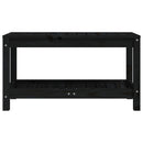 vidaXL fekete tömör fenyőfa kerti pad 82,5 x 35 x 45 cm