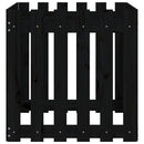 vidaXL fekete tömör fenyő növénytartó léces kialakítással 60x60x60 cm