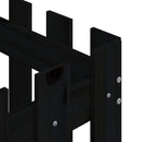 vidaXL fekete tömör fenyő növénytartó léces kialakítással 60x60x60 cm