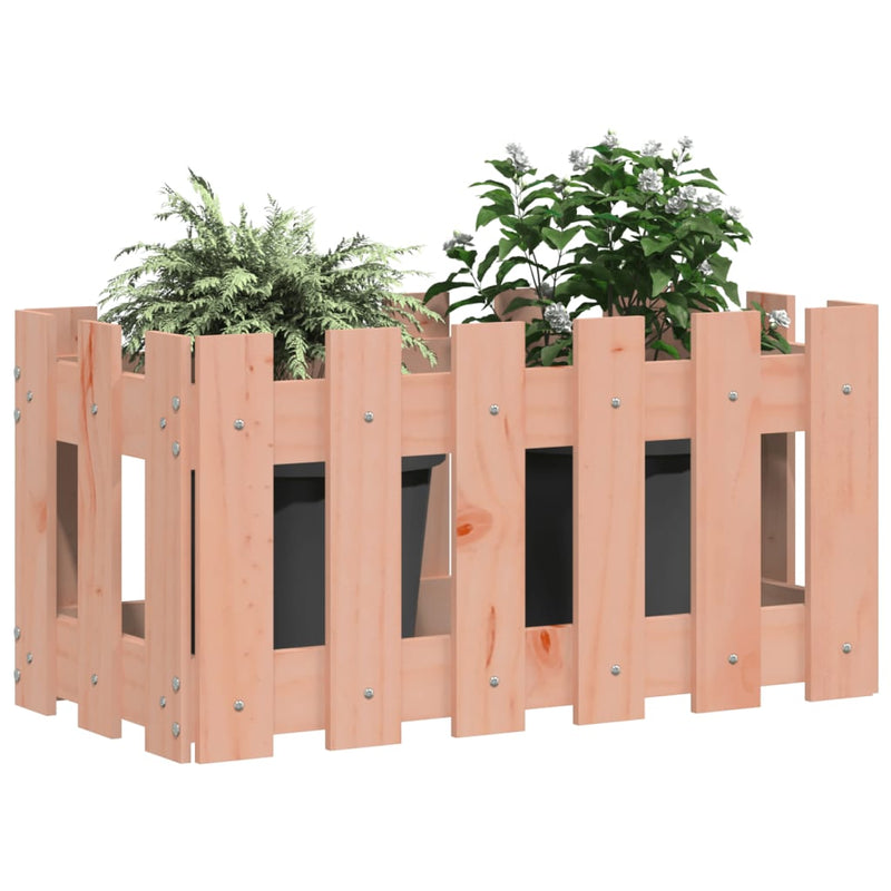 vidaXL tömör duglászfenyő növénytartó léces kialakítással 60x30x30 cm