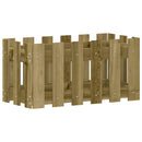 vidaXL impregnált fenyőfa növénytartó léces kialakítással 60x30x30 cm