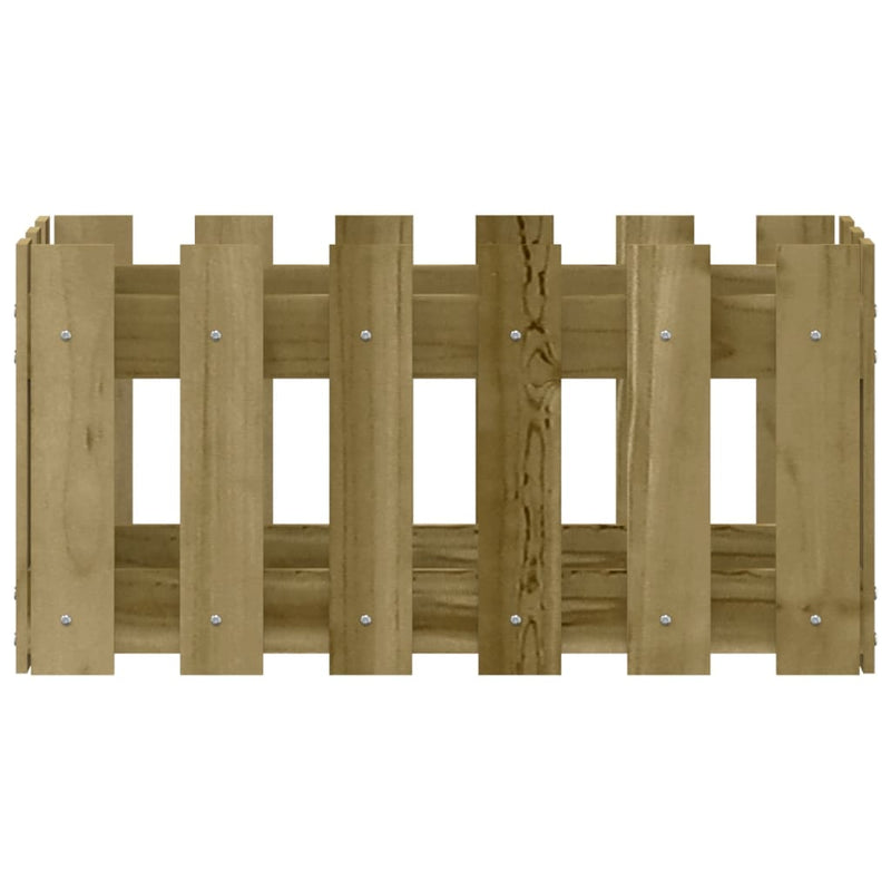 vidaXL impregnált fenyőfa növénytartó léces kialakítással 60x30x30 cm
