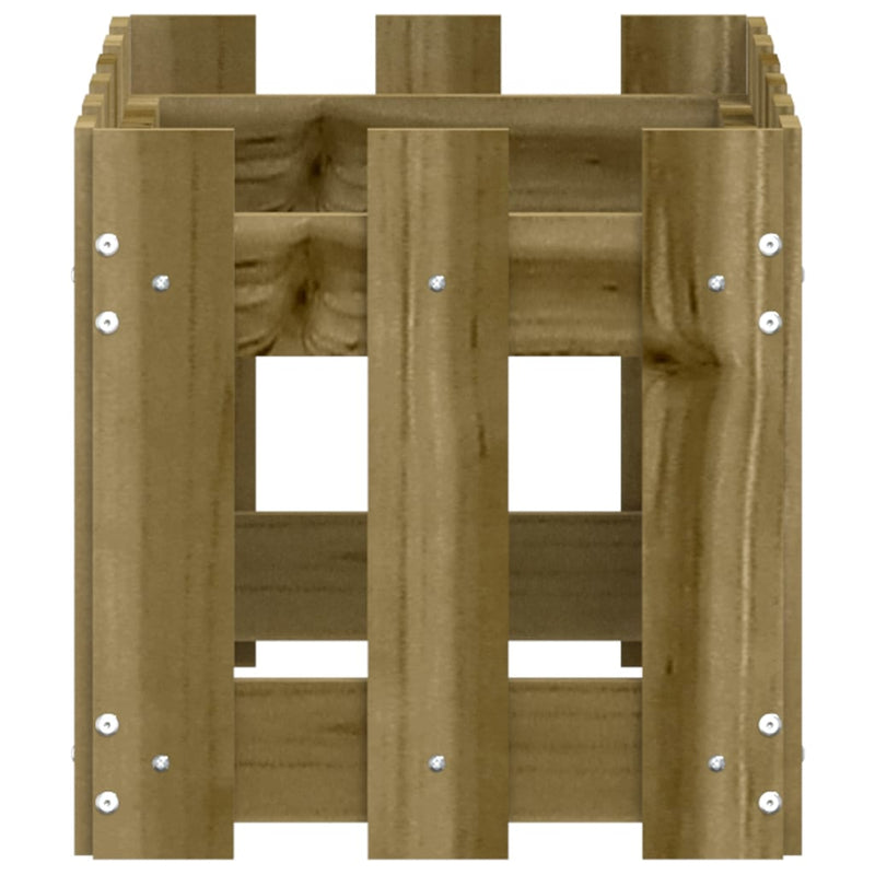 vidaXL impregnált fenyőfa növénytartó léces kialakítással 60x30x30 cm