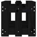 vidaXL fekete tömör fenyőfa kerti magaságyás kerítéssel 150x30x30 cm