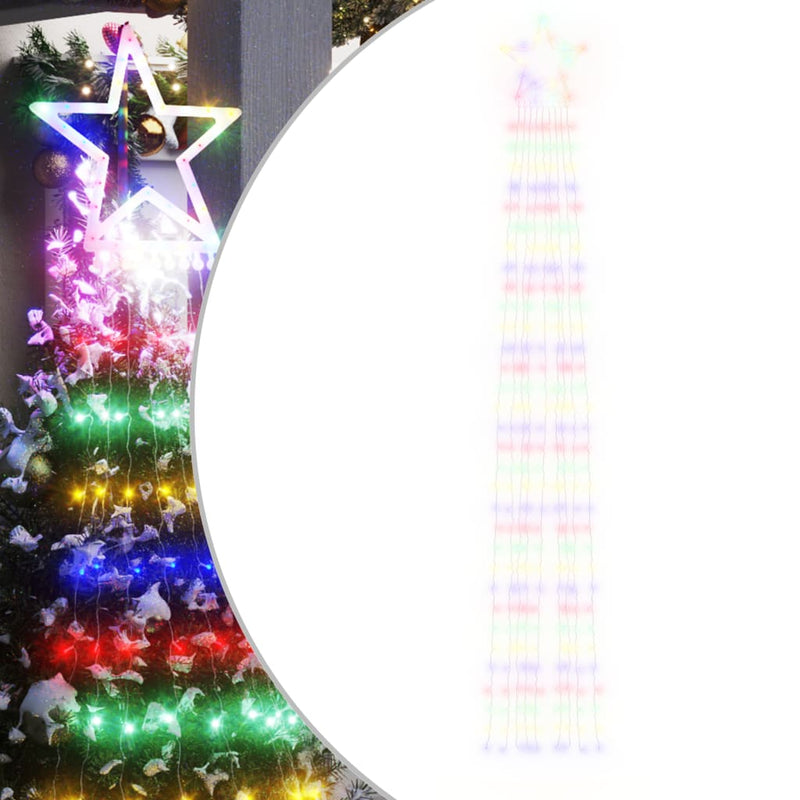 vidaXL színes 320 LED-es karácsonyfafüzér 375 cm