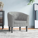 vidaXL világosszürke bársony kagylófotel