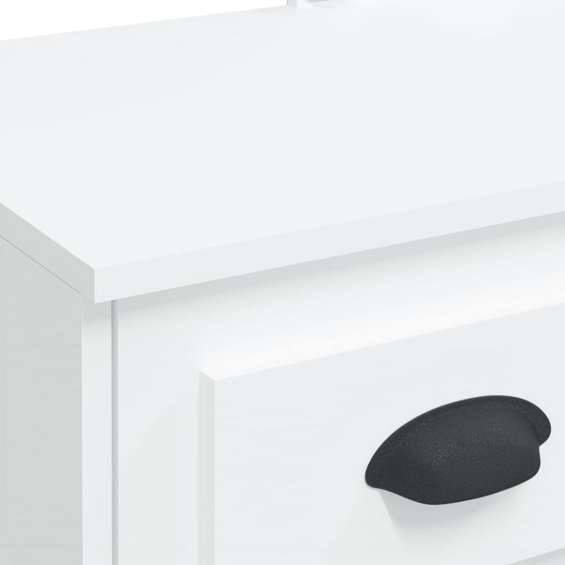 vidaXL fehér fésülködőasztal LED-lámpákkal 90x42x132,5 cm