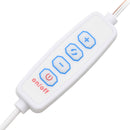 vidaXL füstös tölgy színű fésülködőasztal LED-lámpákkal 90x42x132,5 cm