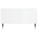 vidaXL magasfényű fehér szerelt fa dohányzóasztal 90 x 60 x 35 cm