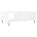 vidaXL fehér szerelt fa dohányzóasztal 90 x 60 x 35 cm