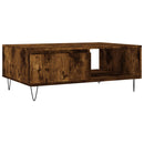 vidaXL füstös tölgy színű fatermék dohányzóasztal 90 x 60 x 35 cm