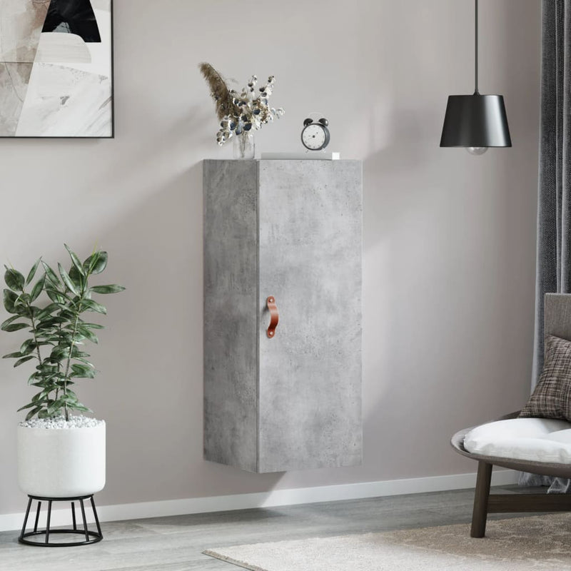 vidaXL betonszürke fali szekrény 34,5 x 34 x 90 cm