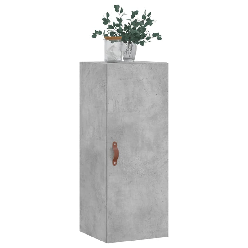 vidaXL betonszürke fali szekrény 34,5 x 34 x 90 cm
