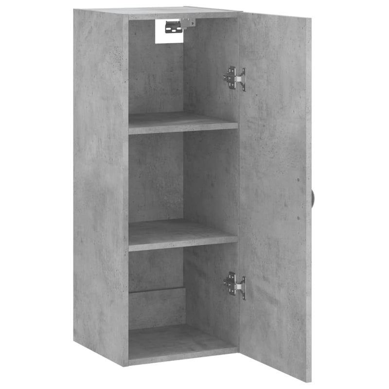 vidaXL betonszürke fali szekrény 34,5 x 34 x 90 cm
