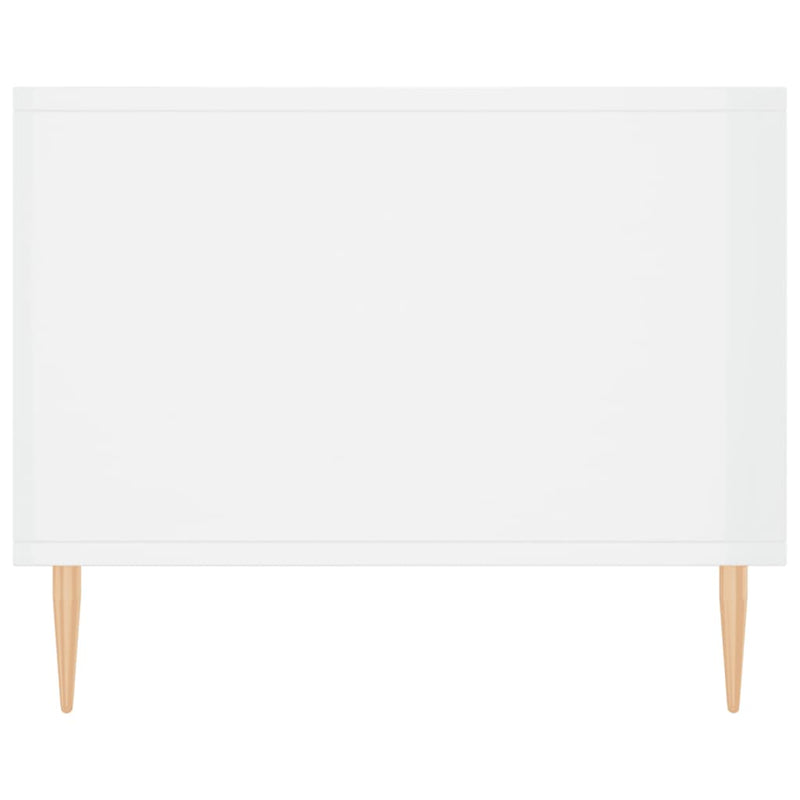 vidaXL magasfényű fehér szerelt fa dohányzóasztal 90 x 50 x 40 cm