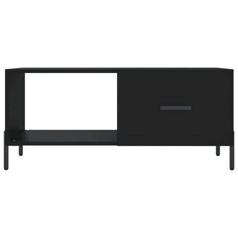 vidaXL fekete szerelt fa dohányzóasztal 90 x 50 x 40 cm