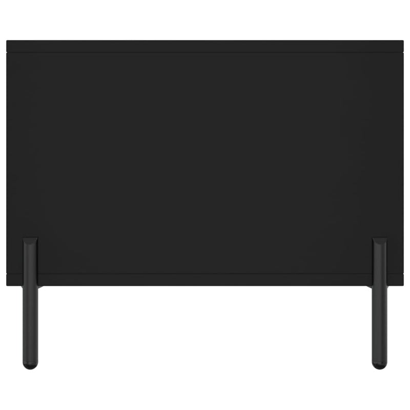 vidaXL fekete szerelt fa dohányzóasztal 90 x 50 x 40 cm