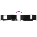 vidaXL fekete szerelt fa dohányzóasztal 90 x 50 x 40 cm