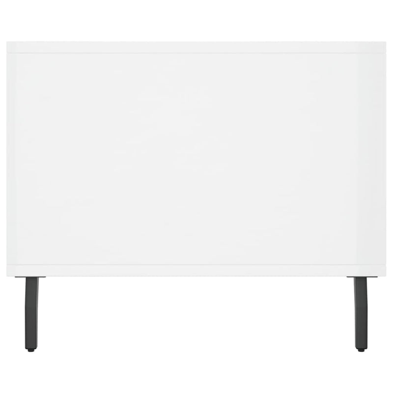 vidaXL magasfényű fehér szerelt fa dohányzóasztal 90 x 50 x 40 cm