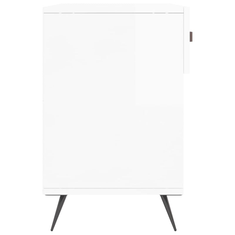 vidaXL magasfényű fehér szerelt fa cipőpolc 102x35x55 cm