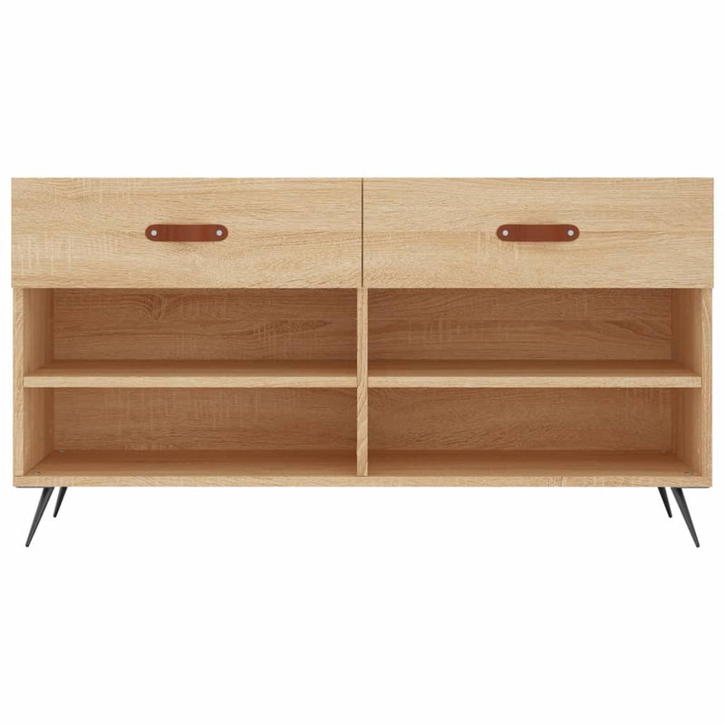 vidaXL sonoma tölgy színű szerelt fa cipőpolc 102x35x55 cm