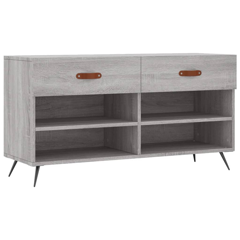 vidaXL szürke sonoma színű szerelt fa cipőpolc 102 x 35 x 55 cm