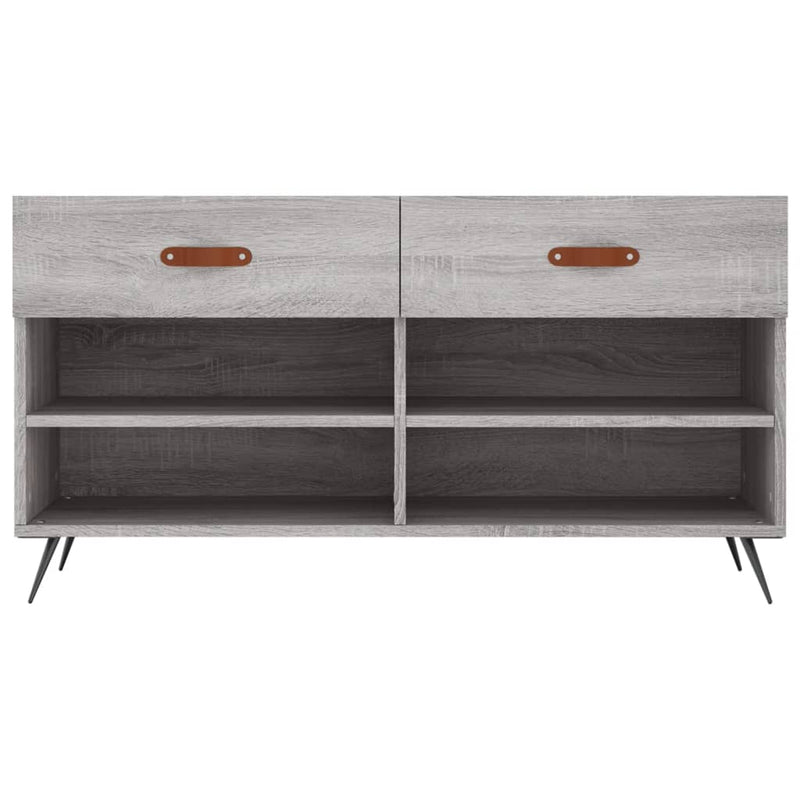vidaXL szürke sonoma színű szerelt fa cipőpolc 102 x 35 x 55 cm